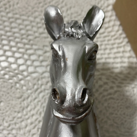 Silver clay Horse bust, statue, bookend - Picture 9 of 9